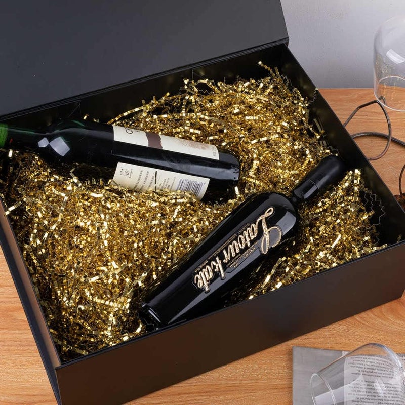 PACKGILO Black Extra Large Gift Box with Lid 4 Pcs 16.5 x 13 x 5.3 Inches, Gift Box large Black Gift Boxes for Presents Clothes Robe Wedding Dress Sweater,Reusable Foldable Bridesmaid Proposal Box（Matte） - Image 2